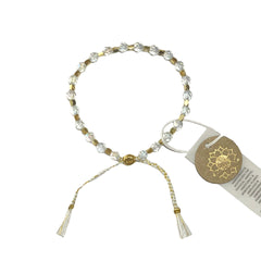 Love, Protection, Serenity, Strength, Success Rainbow Clear Crystal Quartz Healing Bracelet YG