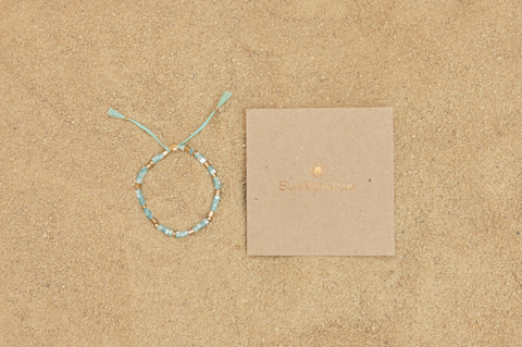 smr // mother-of-pearl aqua // Earth Collection bracelet