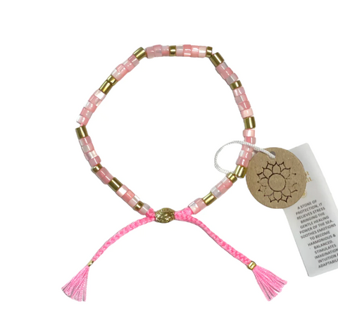 smr // mother-of-pearl barbie pink // Earth Collection bracelet