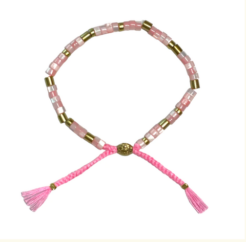 smr // mother-of-pearl barbie pink // Earth Collection bracelet