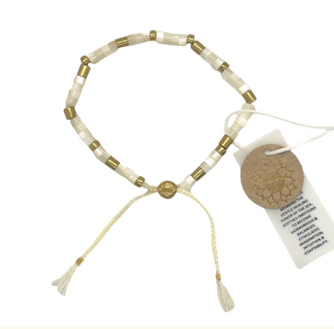 smr // mother of pearl white // Earth Collection bracelet