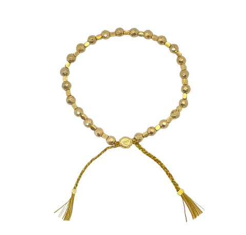 Metallic Yellow Gold Hematite Healing Bracelet