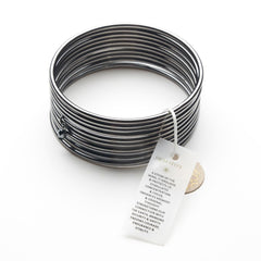 Protection, Serenity, Strength Black bangles with a Hematite bead Healing Bracelet (set of 10)