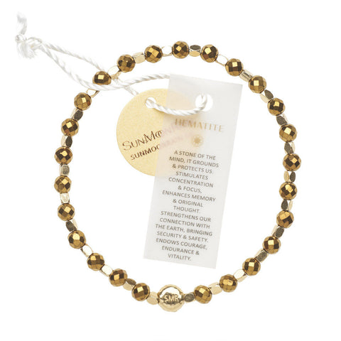 Metallic Gold Hematite Healing Bracelet