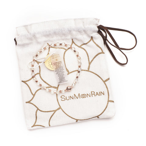 Rainbow Clear Crystal Quartz Healing Bracelet RG