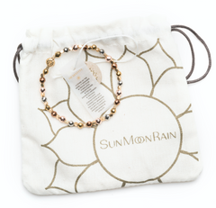 Protection, Serenity, Strength Metallic Yellow Gold, Rose Gold, Silver & Copper Hematite Healing Bracelet