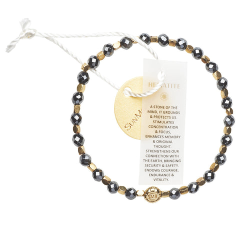 Metallic Black Hematite Healing Bracelet