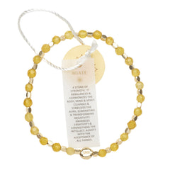 Protection, Serenity, Strength Yellow Agate Healing Bracelet