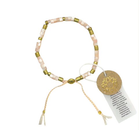 smr // mother-of-pearl pink // Earth Collection bracelet