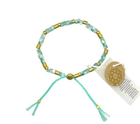 smr // mother-of-pearl aqua // Earth Collection bracelet