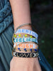 Beaded Friendship BREATHE band with lapis lazuli bracelet