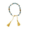 Swarovski Light Blue Crystal & Gold Hematite Healing Bracelet