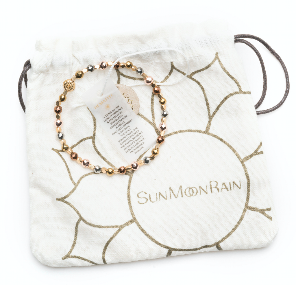 Gold 2025 hematite bracelet