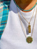 18k yellow gold & turquoise necklace